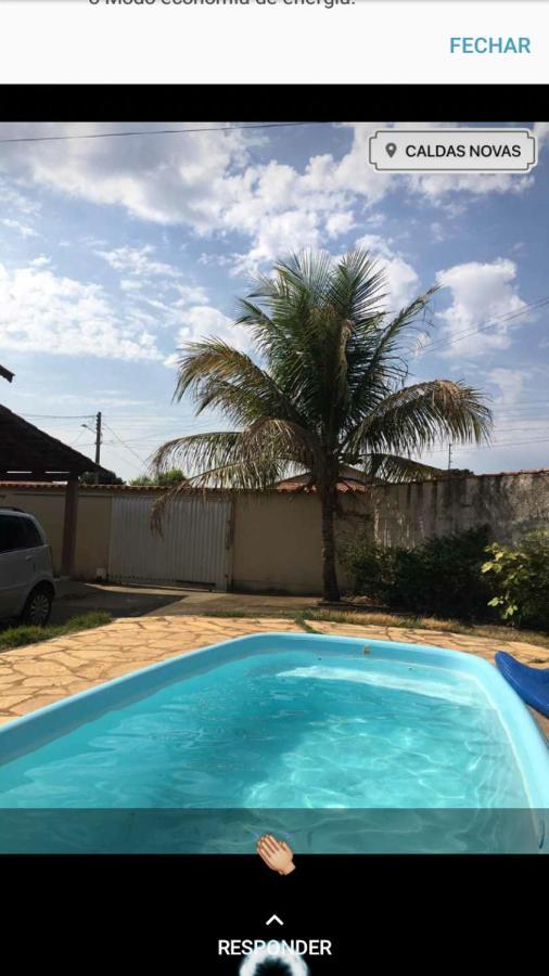 Otima Casa Caldas Novas 2 Km Do Centro Para Ate 14 Pesssoas Com Piscina Aquecida, Churrrasqueira, Wifi Exteriör bild